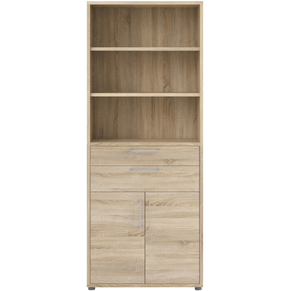 Furniture To Go Prima Oak 2 Door 2 Drawer 3 Shelf Bookcase Image 2