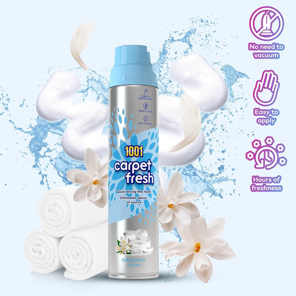 1001 Jasmine and Linen Carpet Freshener 300ml Image 2