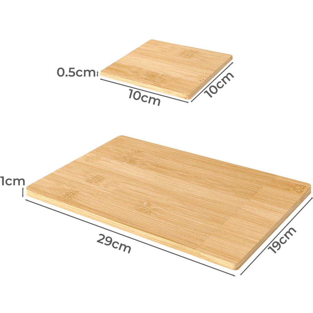 Toque 8 Piece Bamboo Heat-Resistant Wipeable Non-Slip Table Mat and  Coaster Set Image 9