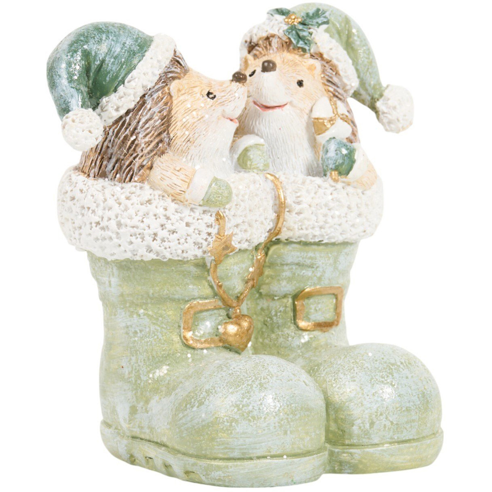 Sage Green Hedgehog Ornament Image 2