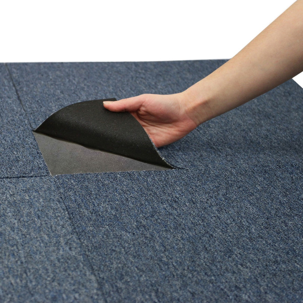 MonsterShop Storm Blue and Anthracite Carpet Tile 40 Pack Image 3