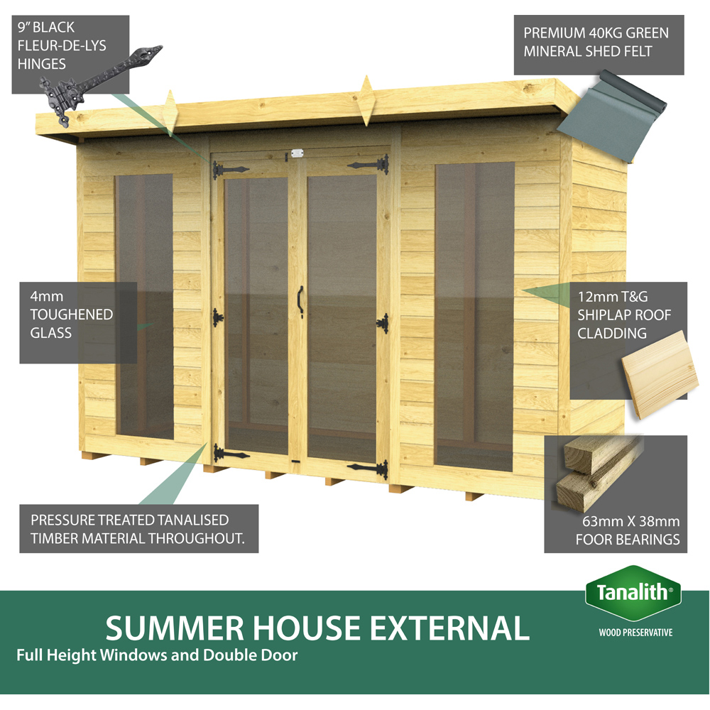 DIY Sheds 20 x 8ft Tongue and Groove Timber Apex Summerhouse Image 6