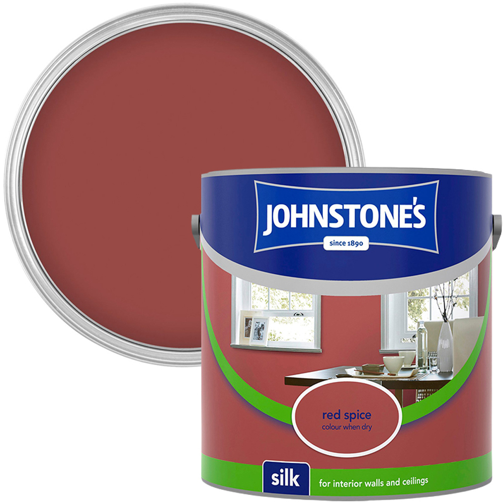 Johnstones Silk Emulsion Paint - Red Spice Image 1
