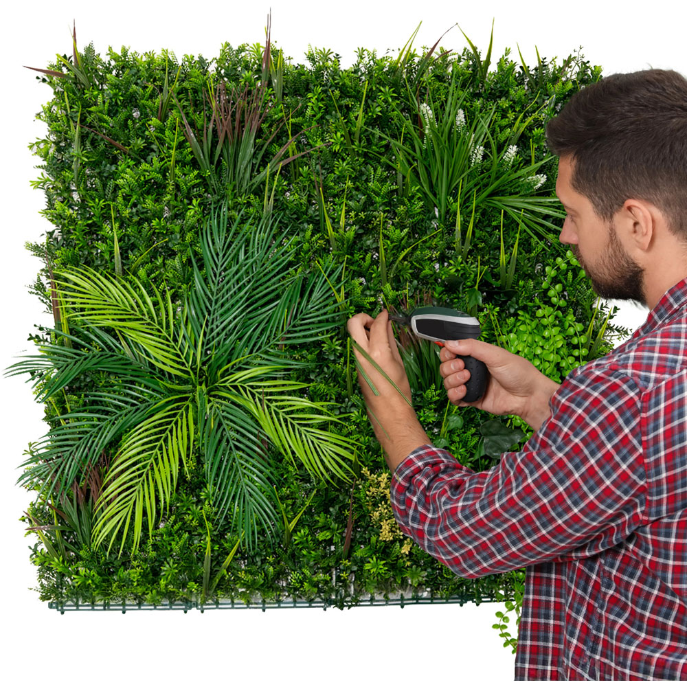 MonsterShop Alina Artificial Foliage Wall Tile 100 x 100cm 2 Pack Image 3