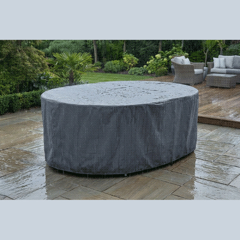 Sahara Premium Black Oval Garden Furniture Cover 90 x 240 x 180cm Image 2