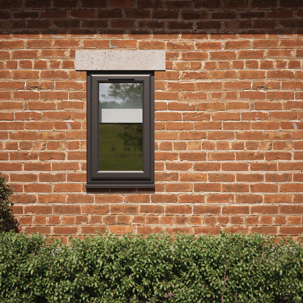 Crystal Black and White LH Side Hung Clear Triple Glazed Window 610 x 1190mm Image 5