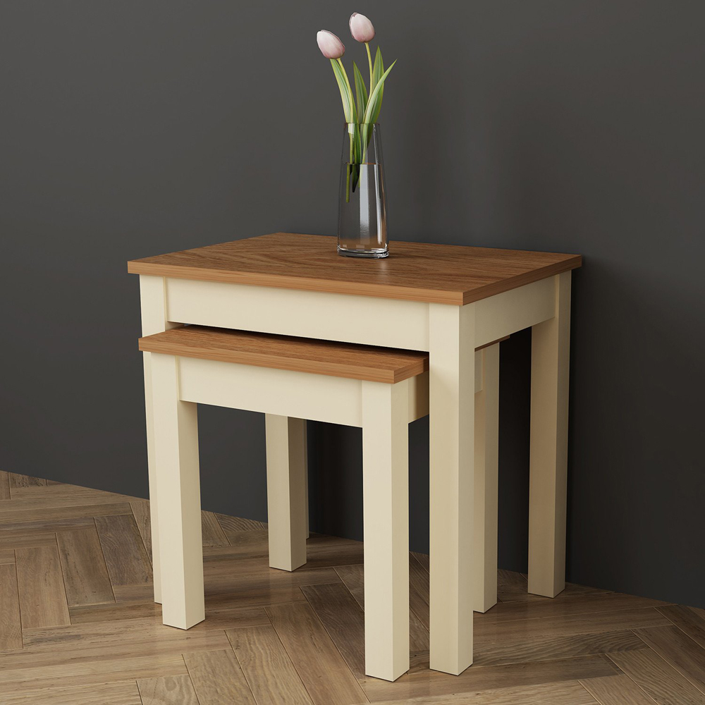 Lexington Cream Nest of Tables Set of 2 Image 2