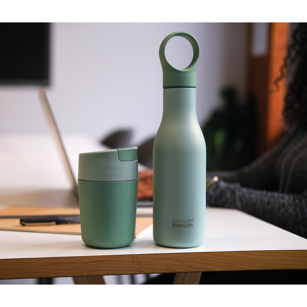 Joseph Joseph Sipp Green Travel Mug with Hygienic Lid 340ml Image 9