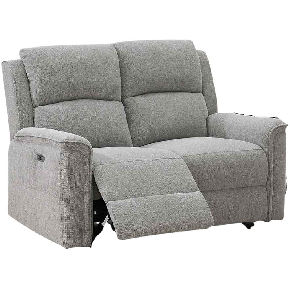 Allen 2 Seater Light Grey Power Recliner Sofa Image 2