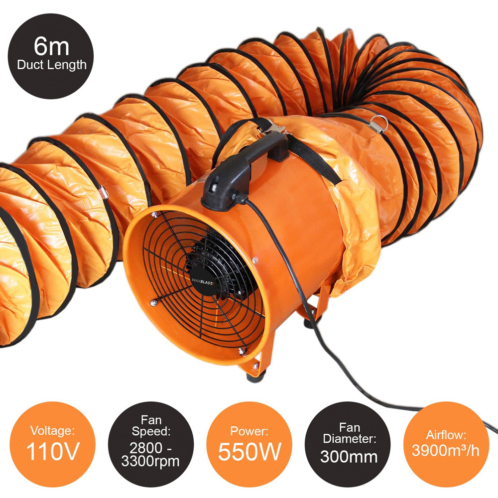 MaxBlast 27023 300mm Dust Extractor with 6m Duct 550W Image 4