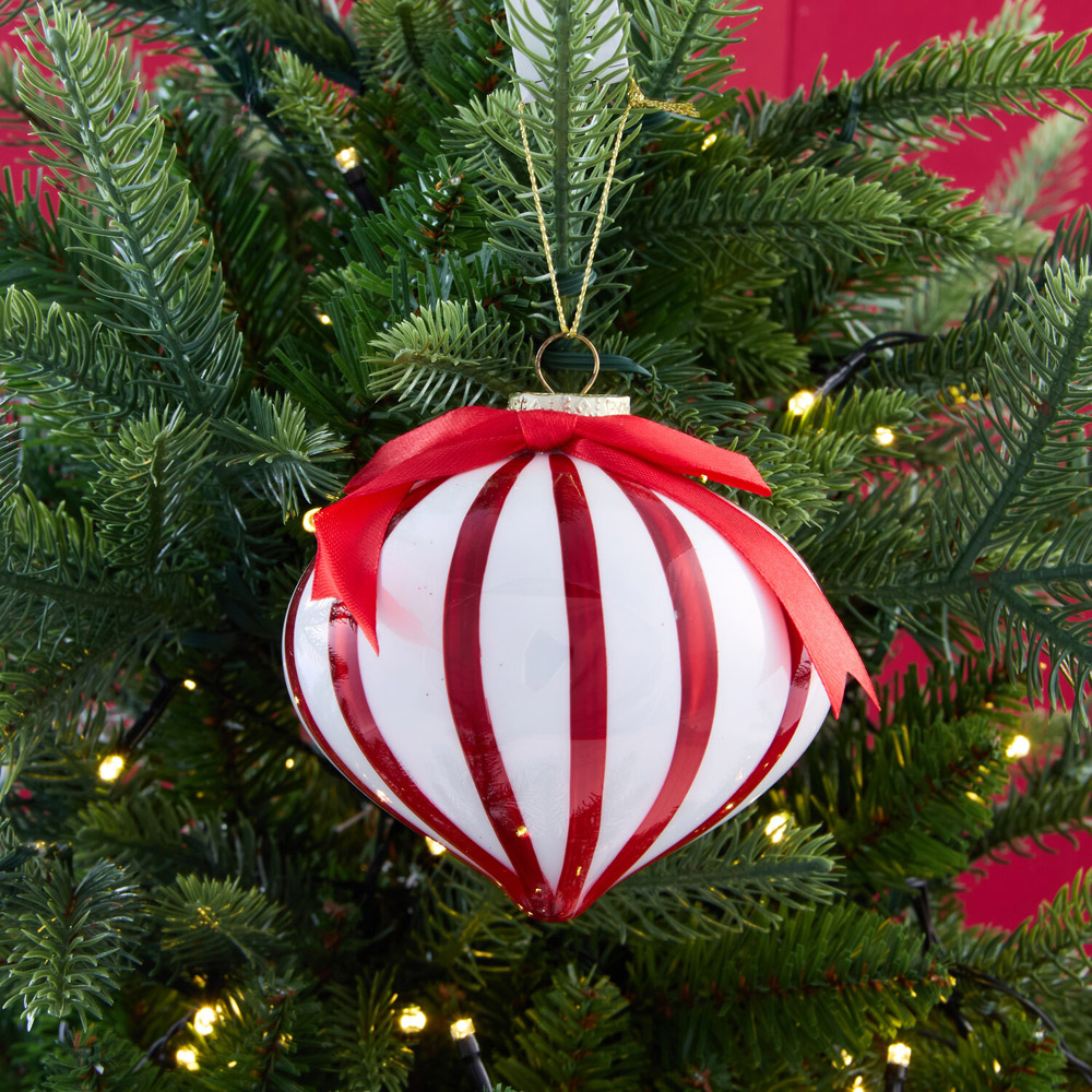 Candy Cane Bauble with Bow Image 7