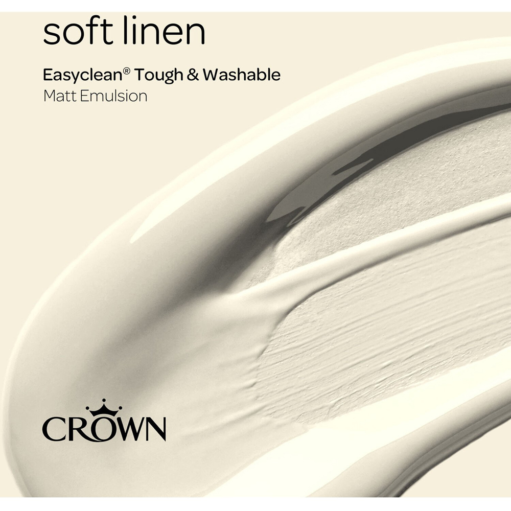 Crown Easyclean Soft Linen Matt Emulsion Multisurface Paint 2.5L Image 7