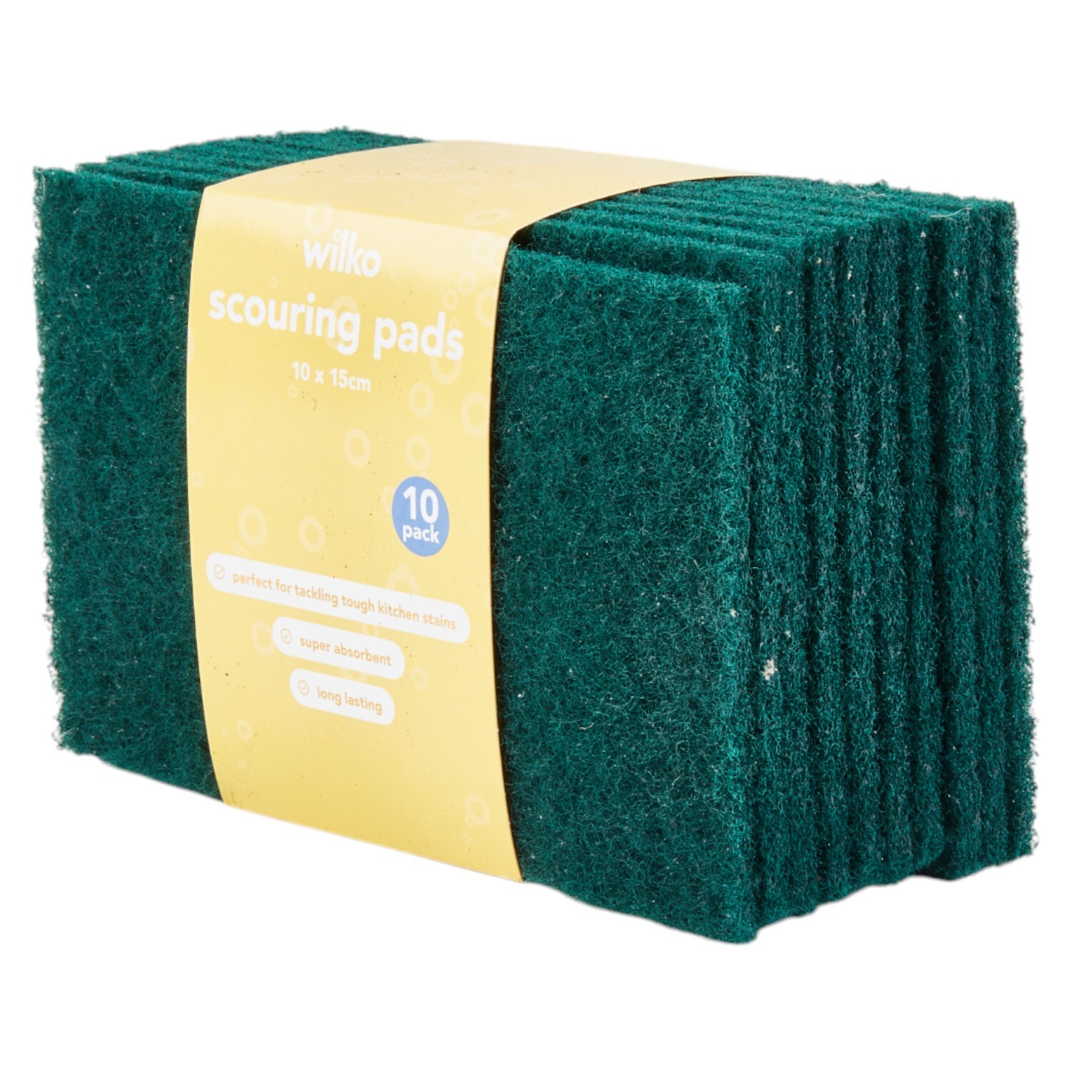 Pack of 10 Scouring Pads Green Image 4