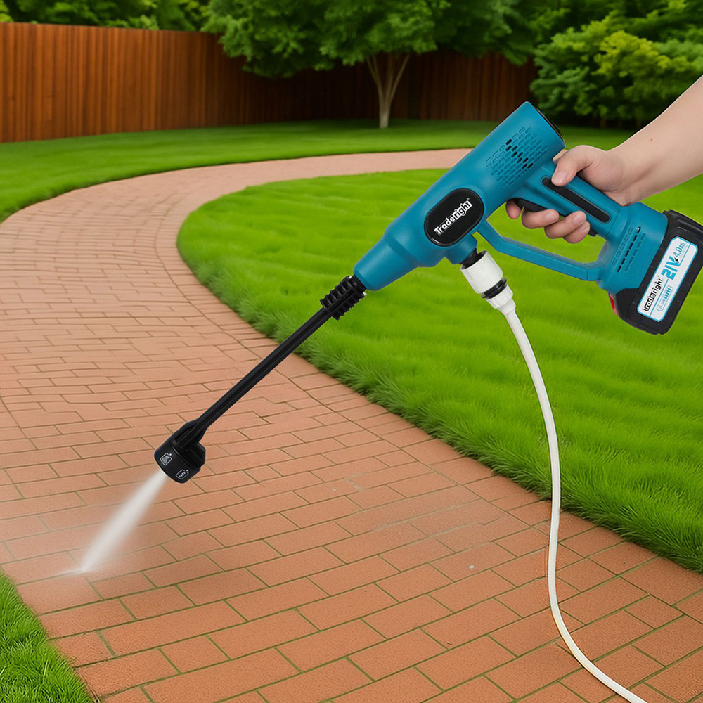 Traderight HW0297-UK Cordless Handheld Pressure Washer 50 Bar with 2 Batteries Image 3