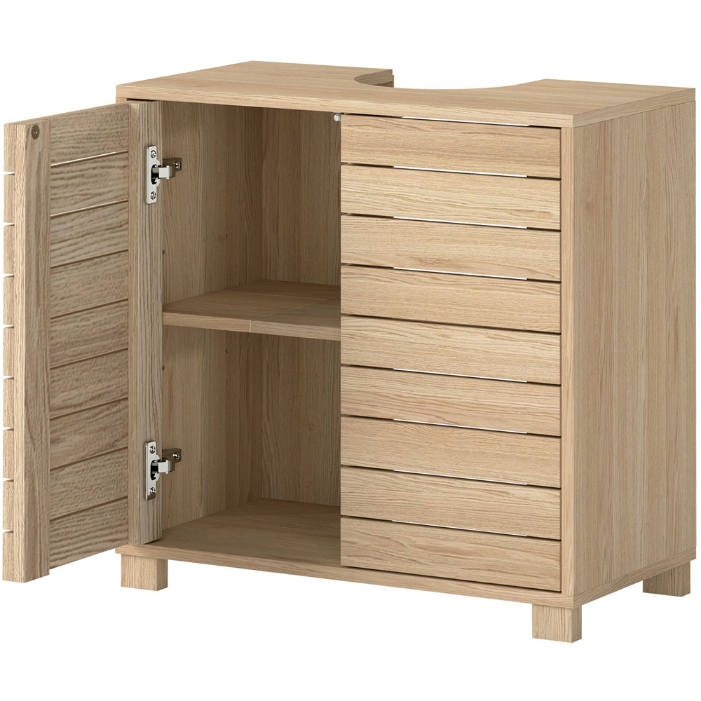 Levede Oak 2 Door Bathroom Under Sink Vanity Unit Image 2