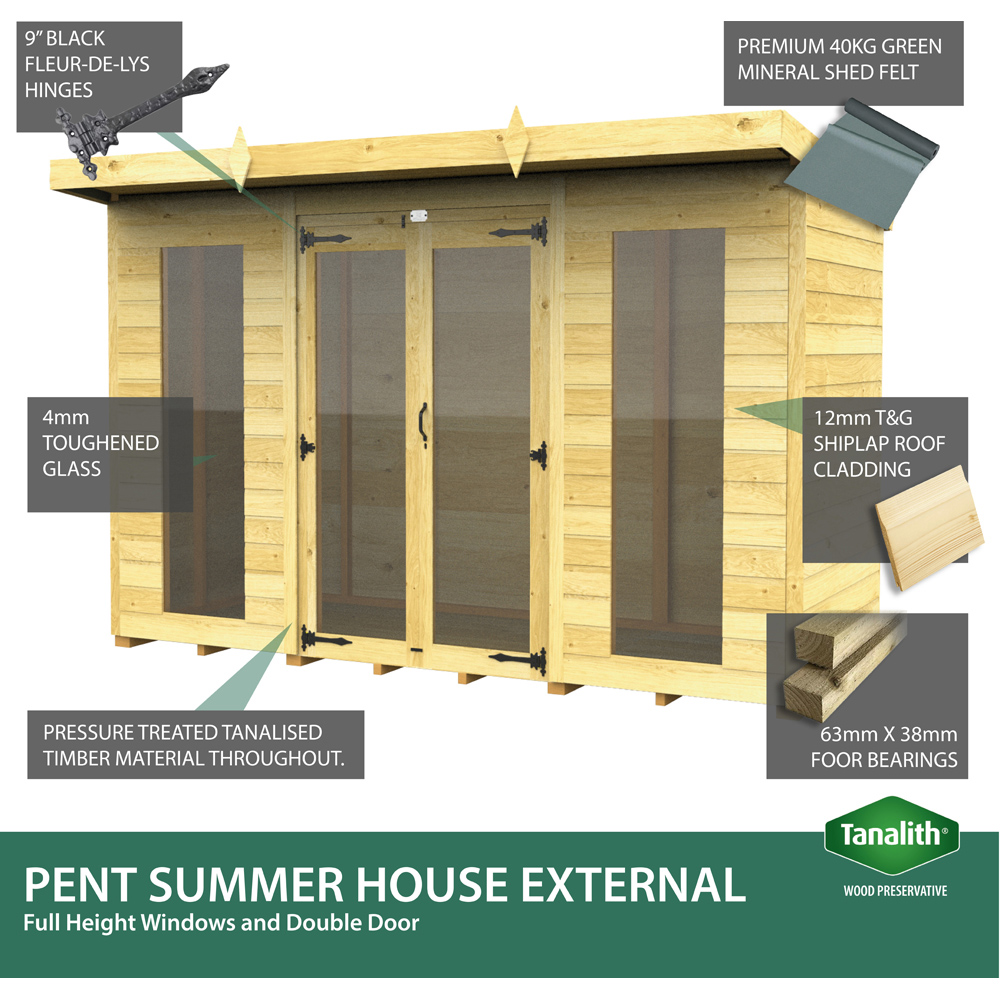 DIY Sheds 10 x 6ft Tongue and Groove Timber Pent Summerhouse Image 6