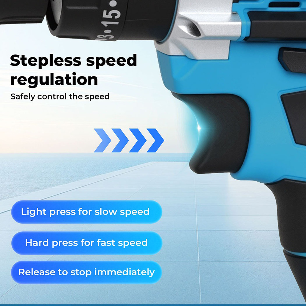 Traderight HW0263 Cordless Combi Drill Driver with 2 Batteries 21V Image 5