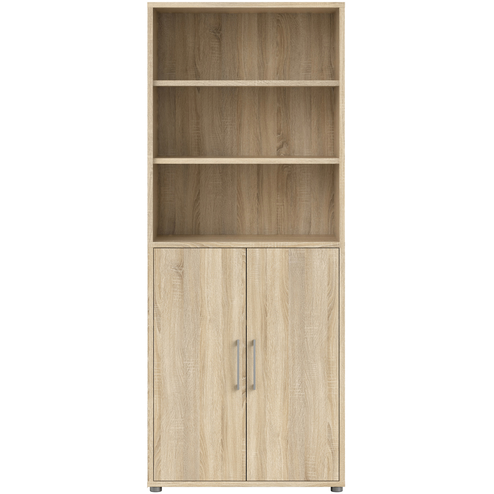 Furniture To Go Prima Oak 2 Door 3 Shelf Bookcase Image 2